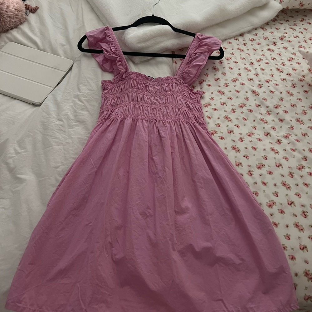 Saks Fifth Avenue Pink Ruffle-Shoulder Sundress